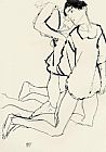 Two Kneeling Figures Parallelogram